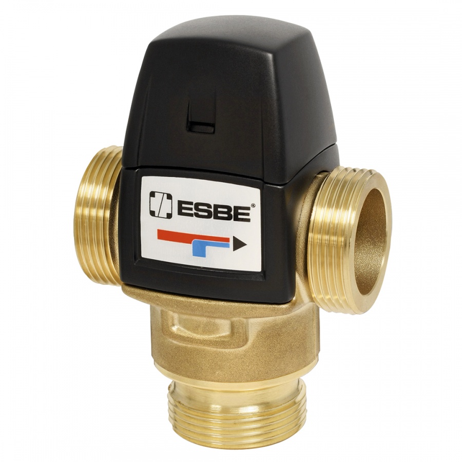 Термостатический смесительный клапан KVS 1.5   1/2" НР 35-60°С для ГВС и т/п ESBE