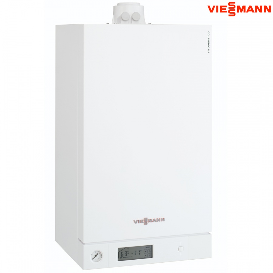 Котел конденсационный Vitodens 100-W 26 кВт 2-контурный VIESSMANN в комплекте с дымоходом