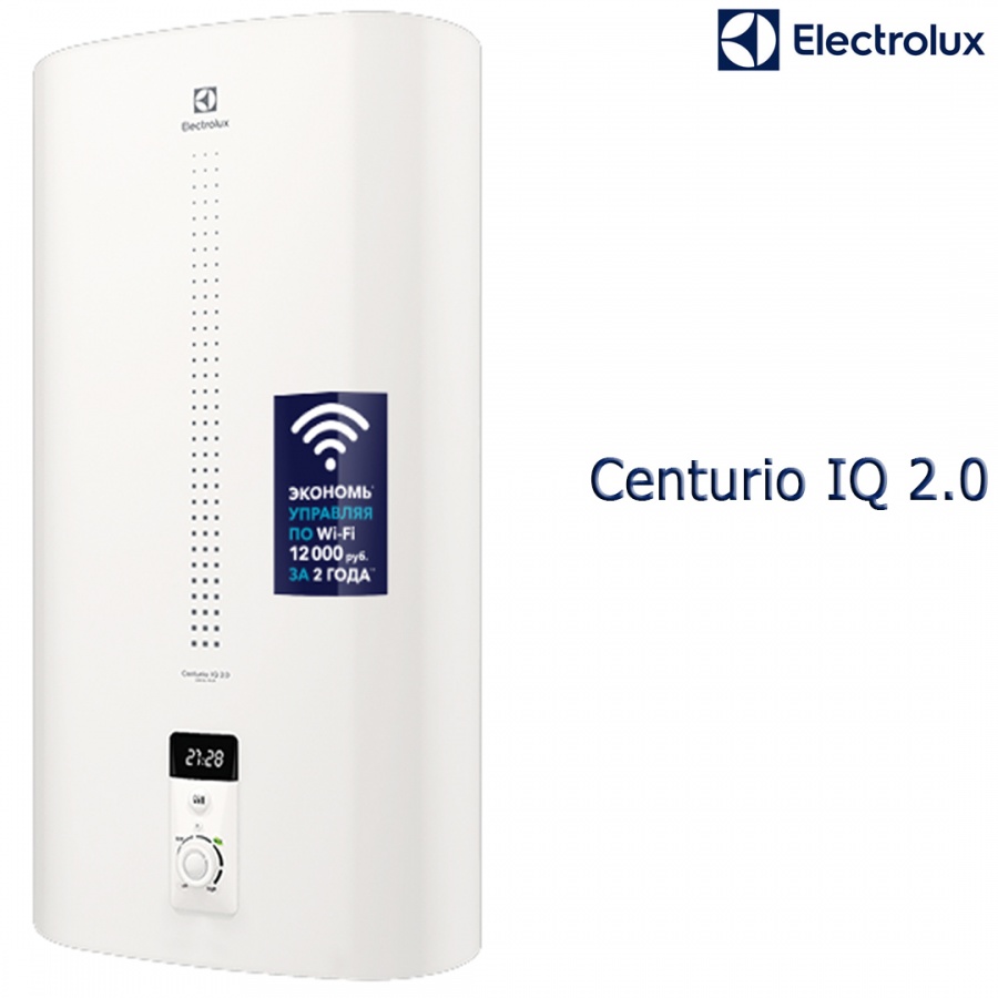 Электр. водонагреватель Centurio IQ 2.0 - 100 Electrolux  Электронный, нерж, сухой тен